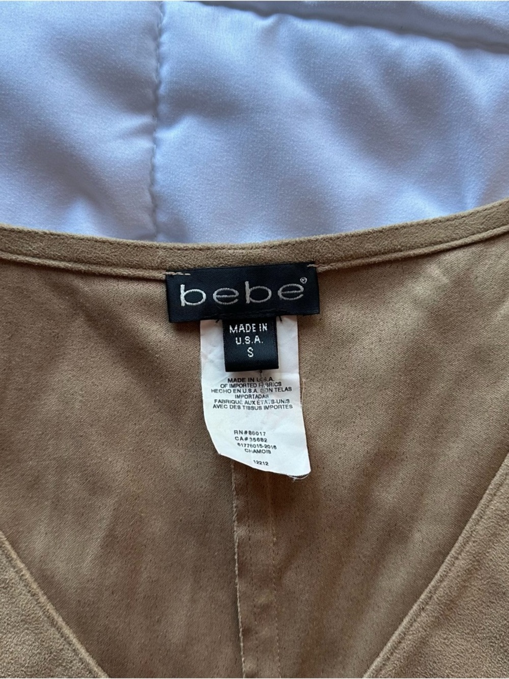 bebe Tan Fringe Lace-Up Asymmetric Corset Top - Picture 3 of 5